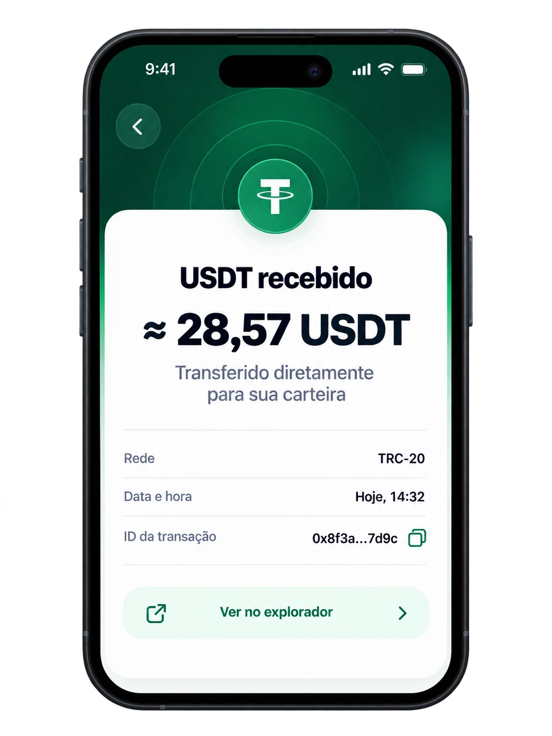 Liquidação On-Chain na Sua Carteira